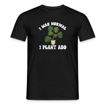 Monstera Deliciosa Albo Plante d’intérieur botanique - T-shirt homme - noir - Devant - AI Model Male 178 light (178cm)