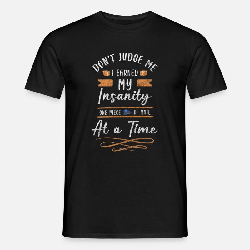 Postman Parcels Post Parcel Deliverer - Men's T-Shirt - black