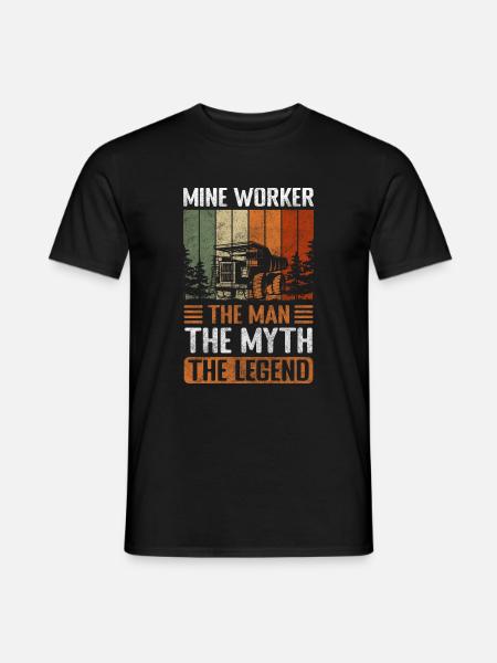 Mining Worker Coal Buddy - Men's T-Shirt - black