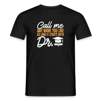 PhD Graduate Doktorgrad Ph.D. Promotion - Männer T-Shirt - Schwarz - Vorne - AI Model Male 178 light (178cm)