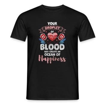 Blutspender Miteinander Spende - Männer T-Shirt - Schwarz - Vorne - AI Model Male 178 light (178cm)