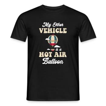 Hot Air Balloon Sky Flame - Men's T-Shirt - black - Front - AI Model Male 178 light (178cm)