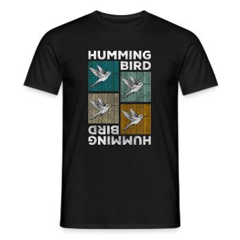 Hummingbirds Cute Sign - Men's T-Shirt - black - Front - AI Model Male 178 light (178cm)