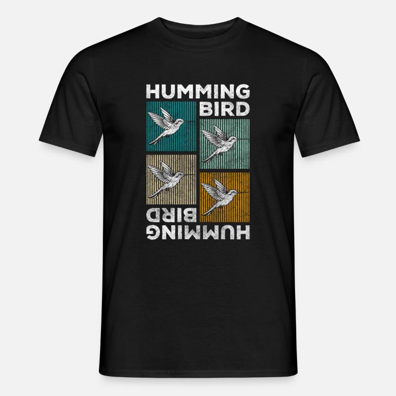 Kolibris Süß Zeichen - Männer T-Shirt - Schwarz