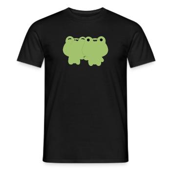 Frog Couple - Men's T-Shirt - black - Front - AI Model Male 178 light (178cm)