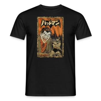 DC Comics Originals Batman The Joker Japanese - Men's T-Shirt - black - Front - AI Model Male 178 light (178cm)