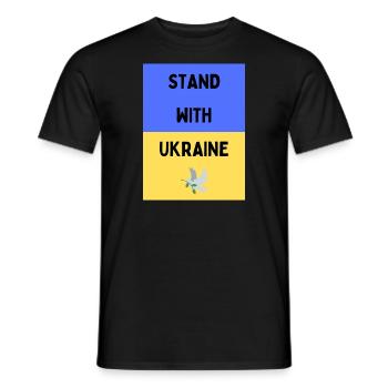 STAND WITH UKRAINE - Männer T-Shirt - Schwarz - Vorne - AI Model Male 178 light (178cm)