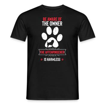 Lustig Affenpinscher Hunde - Männer T-Shirt - Schwarz - Vorne - AI Model Male 178 light (178cm)