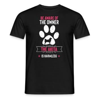 Akita - Männer T-Shirt - Schwarz - Vorne - AI Model Male 178 light (178cm)