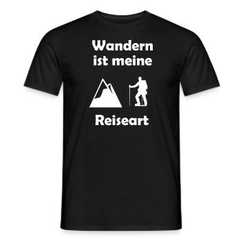 Wandern ist meine Reiseart, Geschenkidee Wanderer - Männer T-Shirt - Schwarz - Vorne - AI Model Male 178 light (178cm)