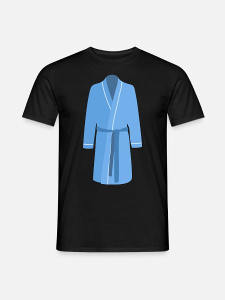 blue bathrobe - Men's T-Shirt - black