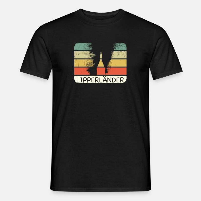Lipperländer - Hermannsdenkmal -Lippe - Lipperland - Männer T-Shirt - Schwarz