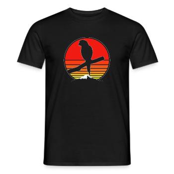 Molinasittich Perroquet Oiseau Perruche du Soleil - T-shirt homme - noir - Devant - AI Model Male 178 light (178cm)