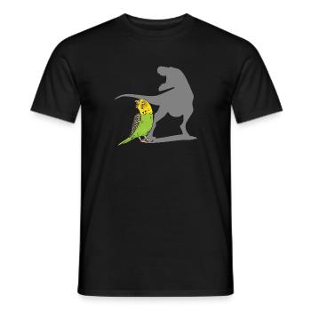Wellensittich Sittich Vogel Haustier Geschenk - Männer T-Shirt - Schwarz - Vorne - AI Model Male 178 light (178cm)