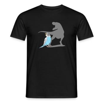 Budgerigar Parakeet Bird Pet Gift - Men's T-Shirt - black - Front - AI Model Male 178 light (178cm)