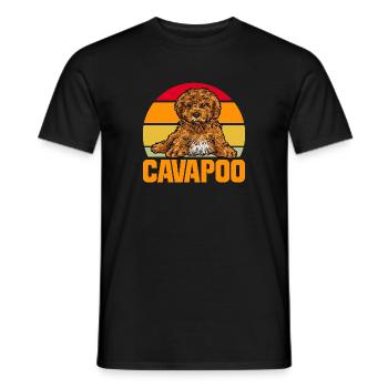 Cavapoo Cavoodle Capoodle Chien - T-shirt homme - noir - Devant - AI Model Male 178 light (178cm)