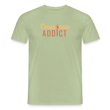 Couscous Addict - T-shirt homme - vert sauge - Devant - AI Model Male 178 light (178cm)