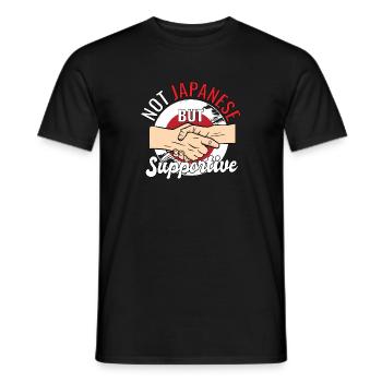 Pas japonais mais voyageur de campagne favorable - T-shirt homme - noir - Devant - AI Model Male 178 light (178cm)