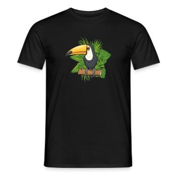 Toucan Bird Rainforest - Men's T-Shirt - black - Front - AI Model Male 178 light (178cm)
