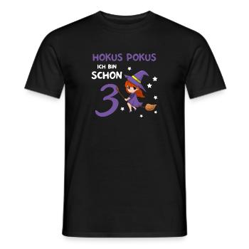 3. Geburtstag Hexerei Zauberei Hexe - Männer T-Shirt - Schwarz - Vorne - AI Model Male 178 light (178cm)