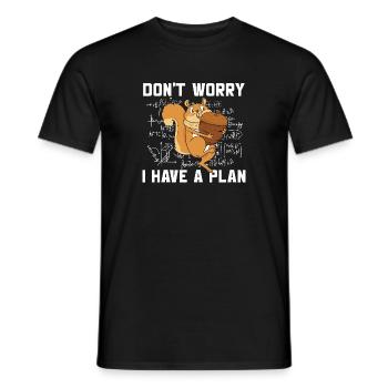 École d’animaux de la forêt de noix d’écureuil ne vous inquiétez pas je ha - T-shirt homme - noir - Devant - AI Model Male 178 light (178cm)