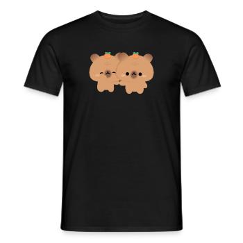 Wasserschweine-Paar - Männer T-Shirt - Schwarz - Vorne - AI Model Male 178 light (178cm)