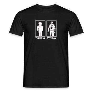 your dad my dad fire brigade man gift dad - Men's T-Shirt - black - Front - AI Model Male 178 light (178cm)
