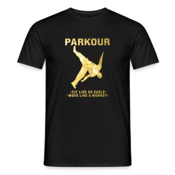 Parkour Freerunner Traceur Le Parcour Gold - Männer T-Shirt - Schwarz - Vorne - AI Model Male 178 light (178cm)