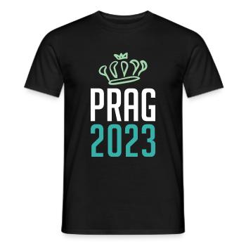 Prague 2023 Krone - Men's T-Shirt - black - Front - AI Model Male 178 light (178cm)