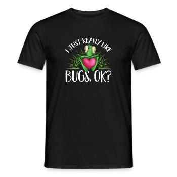 Collectionneur d’insectes Insectes, Amateur de coléoptères, Entomologiste - T-shirt homme - noir - Devant - AI Model Male 178 light (178cm)