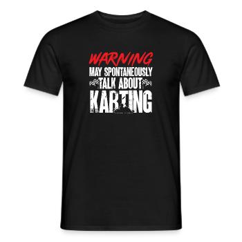 Go Kart Racing Karting Karting - Men's T-Shirt - black - Front - AI Model Male 178 light (178cm)