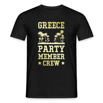Greece Party Crew - Men's T-Shirt - black - Front - AI Model Male 178 light (178cm)
