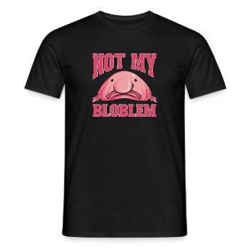 Blob fish - Men's T-Shirt - black - Front - AI Model Male 178 light (178cm)