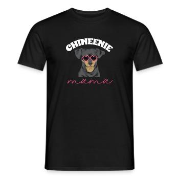 Chiweenie Chien - T-shirt homme - noir - Devant - AI Model Male 178 light (178cm)