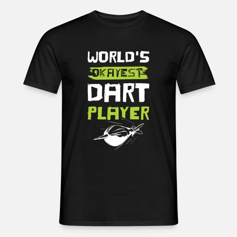 dart spieler - Männer T-Shirt - Schwarz
