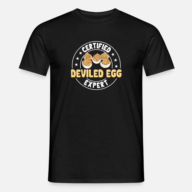 Gefüllte Eier Deviled Eggs - Männer T-Shirt - Schwarz