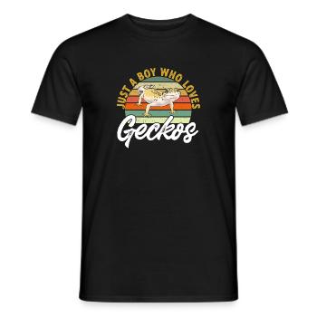 Leopard Gecko Reptile Pet Gecko - Men's T-Shirt - black - Front - AI Model Male 178 light (178cm)