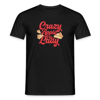 Verrückte Apfelkuchen Dame Thanksgiving Apfelkuchen Liebhaber - Männer T-Shirt - Schwarz - Vorne - AI Model Male 178 light (178cm)