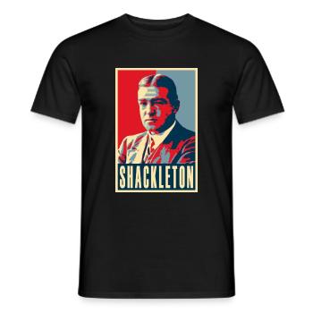 Sir Ernest Shackleton (red, white & blue colours) - Men's T-Shirt - black - Front - AI Model Male 178 light (178cm)