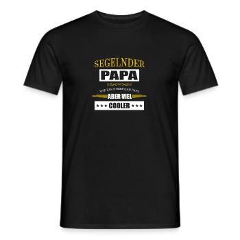 segeln papa - Männer T-Shirt - Schwarz - Vorne - AI Model Male 178 light (178cm)