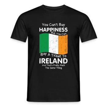 Ireland Irish Irish Flag Irish St Patricks Day - Men's T-Shirt - black - Front - AI Model Male 178 light (178cm)