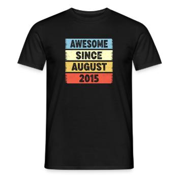 Awesome Since August 2015 7e anniversaire - T-shirt homme - noir - Devant - AI Model Male 178 light (178cm)