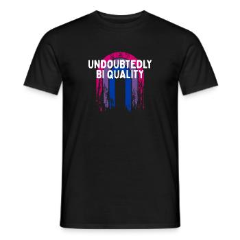 Sans aucun doute Bi Qualité Bisexuel Dictons Bi Fierté - T-shirt homme - noir - Devant - AI Model Male 178 light (178cm)