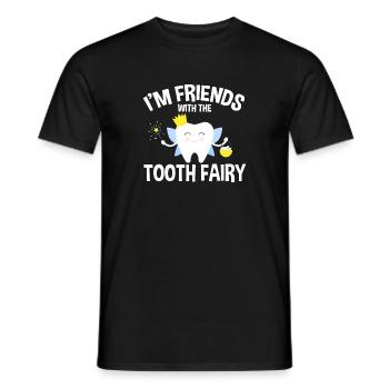 Ich bin ein Freund der Zahnfee Kinderzahnarzt Zahn - Männer T-Shirt - Schwarz - Vorne - AI Model Male 178 light (178cm)
