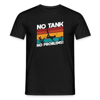 Freitauchen kein tank kein problem taucher - Männer T-Shirt - Schwarz - Vorne - AI Model Male 178 light (178cm)