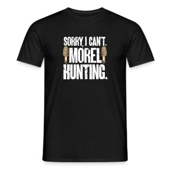 Chasse aux champignons, champignons, morilles, cueillette de champignons, cueillette de champignons - T-shirt homme - noir - Devant - AI Model Male 178 light (178cm)