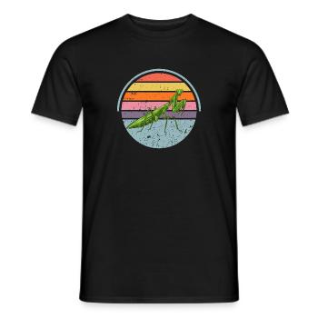 Mante religieuse, collectionneur d’insectes, entomologiste - T-shirt homme - noir - Devant - AI Model Male 178 light (178cm)