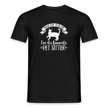Haustierbetreuung Katze Hund Haustiersitter - Männer T-Shirt - Schwarz - Vorne - AI Model Male 178 light (178cm)