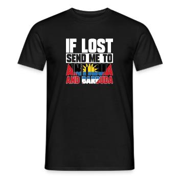 Drapeau d’Antigua-et-Barbuda - T-shirt homme - noir - Devant - AI Model Male 178 light (178cm)