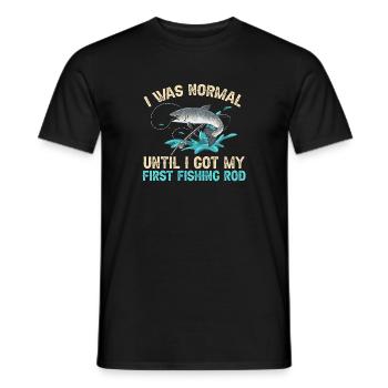Pêche au saumon Pêcheur de saumon - T-shirt homme - noir - Devant - AI Model Male 178 light (178cm)